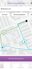 Carte pour se déplacer application MAP