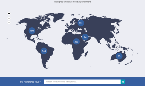 Représentation des avocats dans le monde sur une carte mondiale