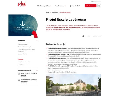 exemple page site Albi