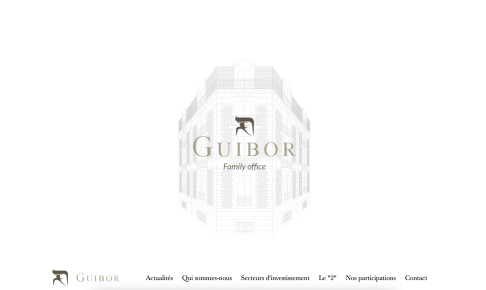 Page d'accueil du site Guibor