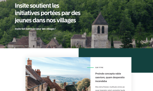 Page d'accueil Insite