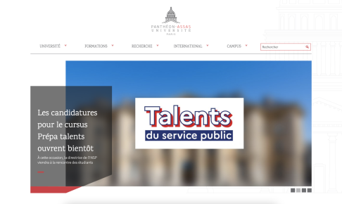 Page d'accueil du site Paris2